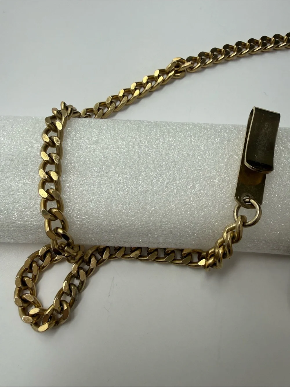 Vintage Sergio Valente Gold Tone Pocket Watch with Chain & Date